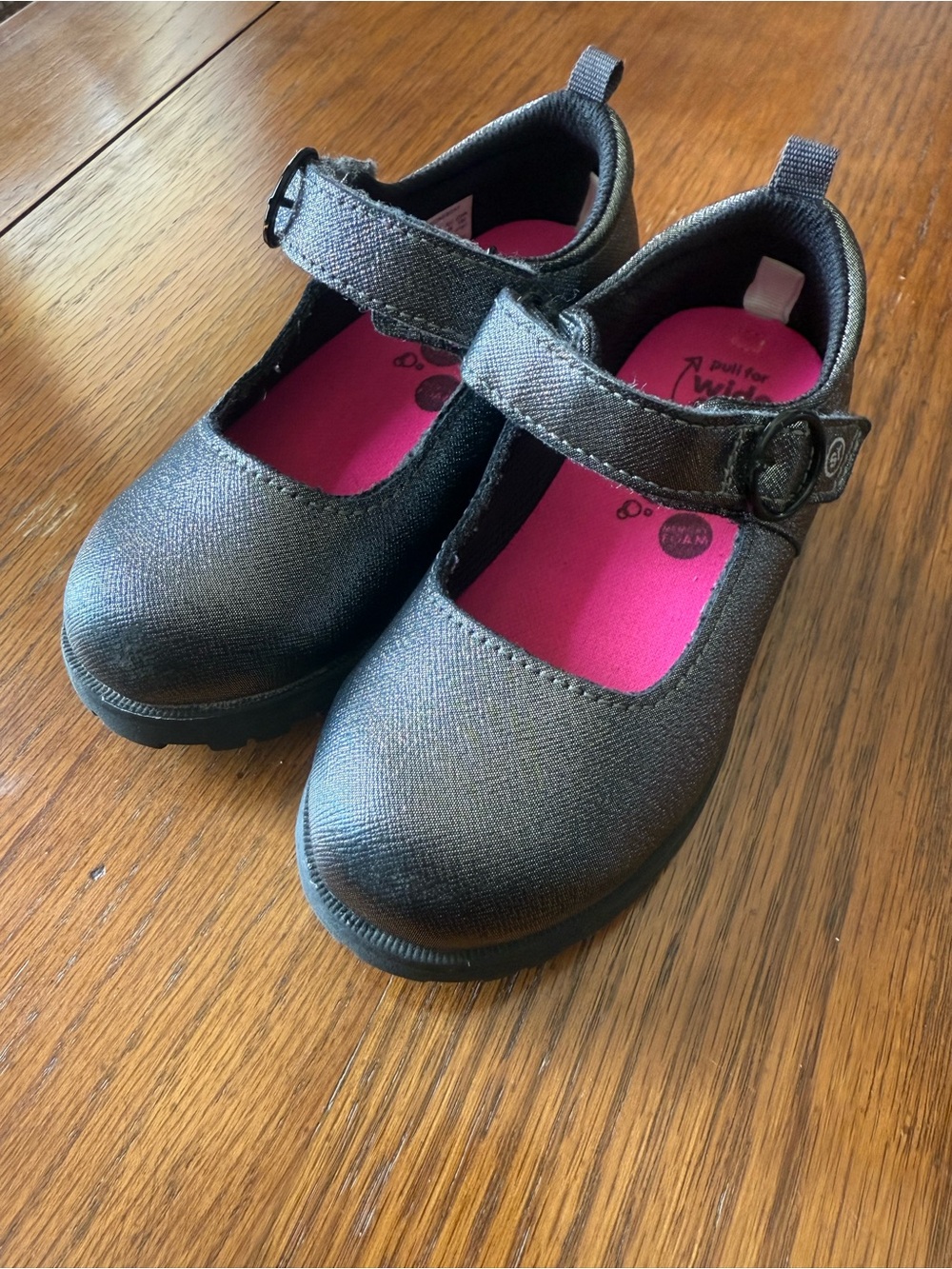 Stride Rite Toddler Girls Gunmetal Shoes